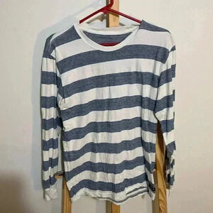 American Eagle striped blue and white long sleeve men’s shirt size small